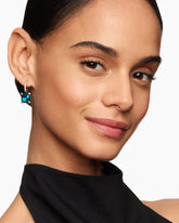 Chatelaine® Drop Earrings in 18K Yellow Gold with Hampton Blue Topaz and Diamonds, 11mm